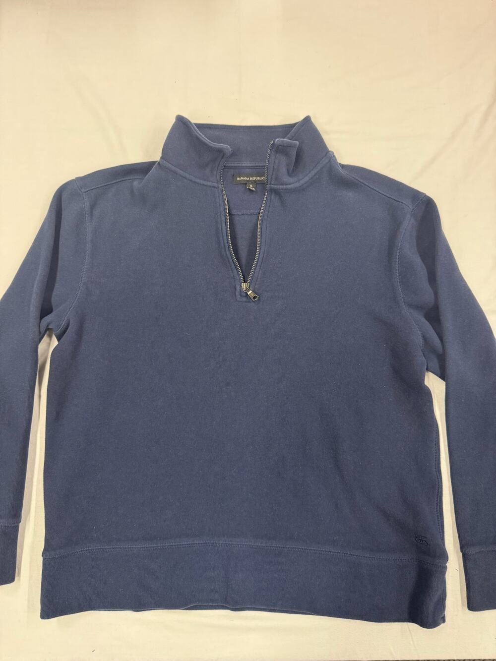 Banana Republic Men’s XL Navy Blue Quarter Zip Pullover Sweatshirt